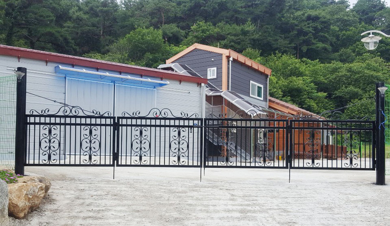 검정 딱정벌레 4쪽접이 쌍문입니다.